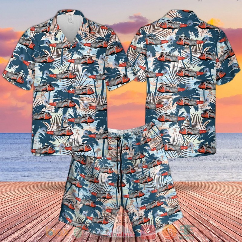 Royal Navy Westland Sea King Has.5 Palm Tree Hawaiian Shirt