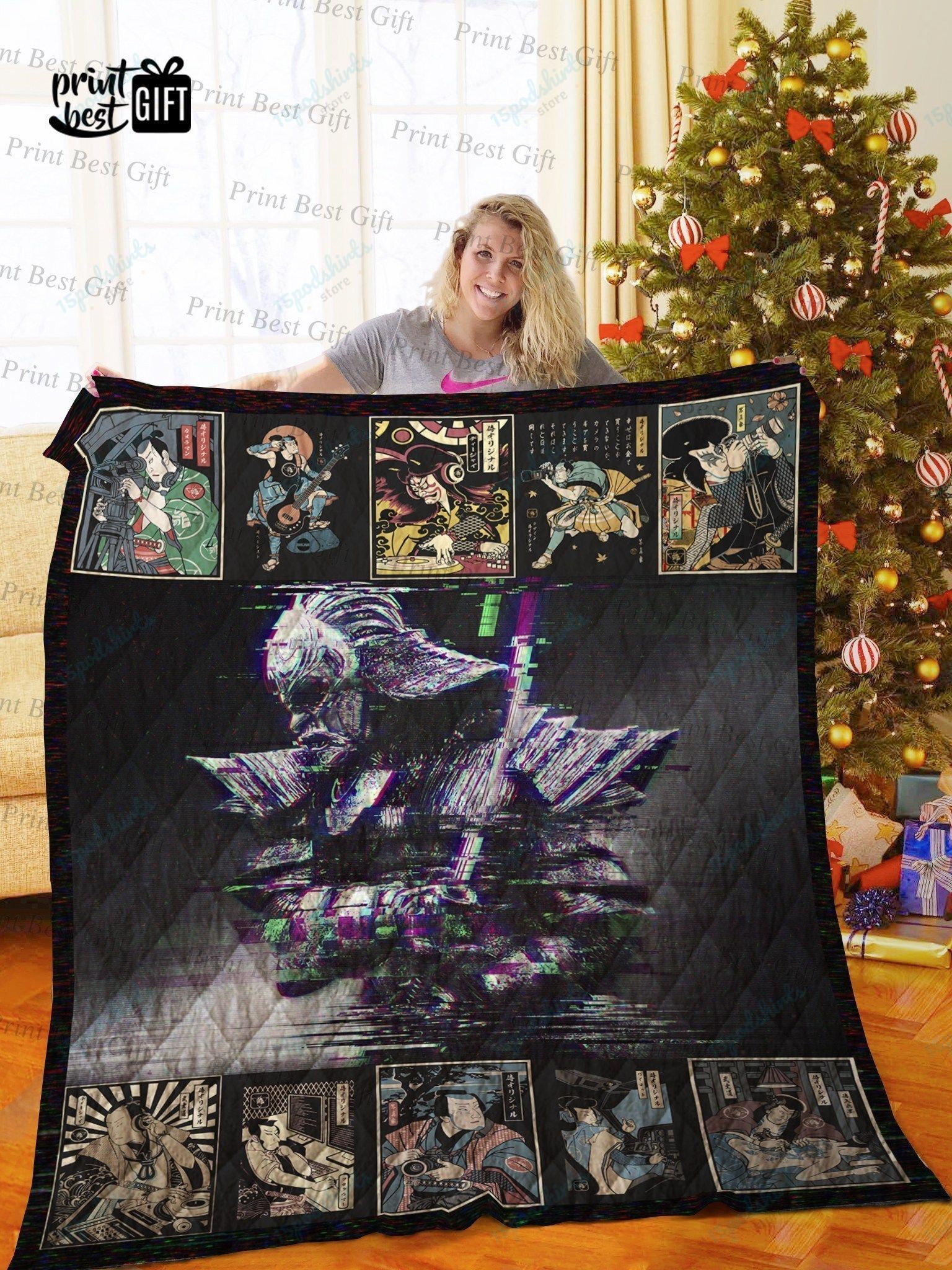 Samurai Poster Quilt Samurai Poster Quilt