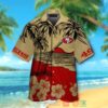 San Francisco 49Ers Hibiscus Gold Hawaiian Shirt And Shorts