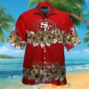San Francisco 49Ers Gold Tropical Plants Red Hawaii Shirt