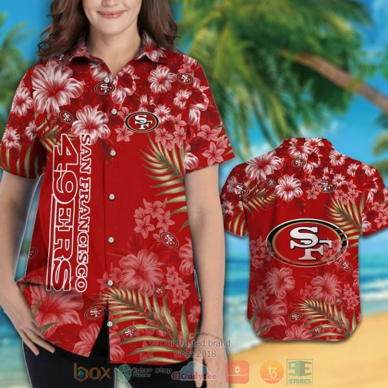 San_Francisco_49ers_tropical_plants_Hibiscus_red_hawaiian_shirt_and_shorts_1_2-768x768-1
