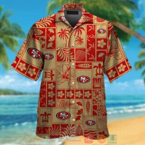 San Francisco 49Ers Tropical Plants Gold Hawaii Shirt