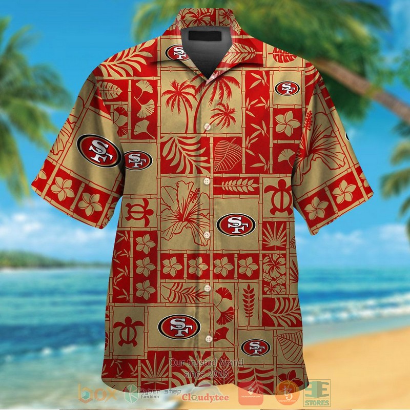 San Francisco 49Ers Tropical Plants Gold Hawaii Shirt San Francisco 49Ers Tropical Plants Gold Hawaii Shirt