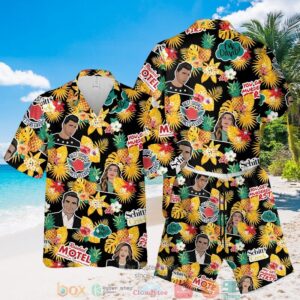 SchittS Creek Pineapple Black Yellow Hawaiian Shirt