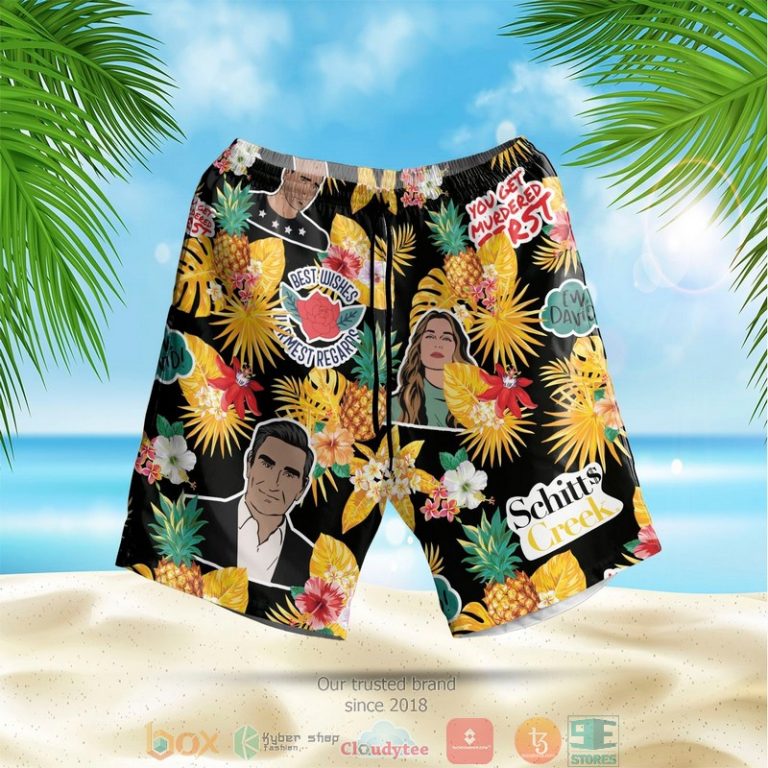Schitts_Creek_pineapple_black_yellow_Hawaiian_Shirt_Shorts_1_2-768x768-1