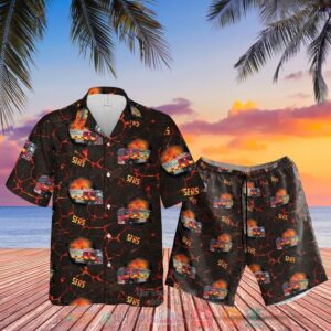 Scottish Fire And Rescue Service Truck Hawaiian Shirt