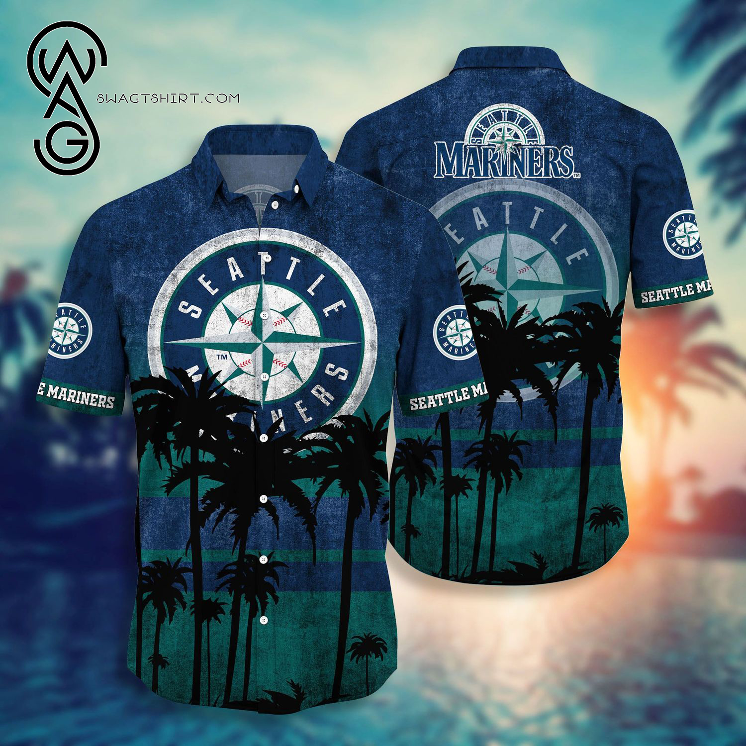 Seattle Mariners Baseball Team Combo Hawaiian Shirt And Shorts Seattle Mariners Baseball Team Combo Hawaiian Shirt And Shorts