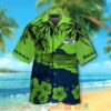 Seattle Seahawks Hibiscus Action Green Hawaiian Shirt And Shorts