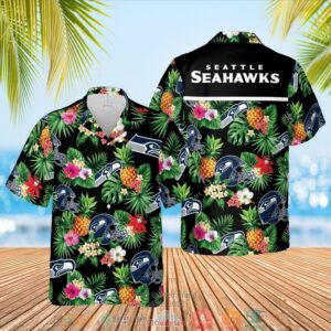 Seattle Seahawks Nfl Pineapple Black Hawaiian Shirt