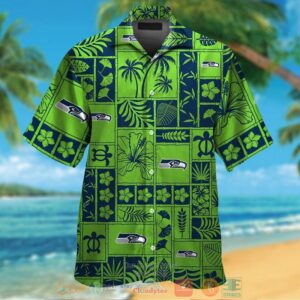 Seattle Seahawks Tropical Plants Action Green Hawaii Shirt