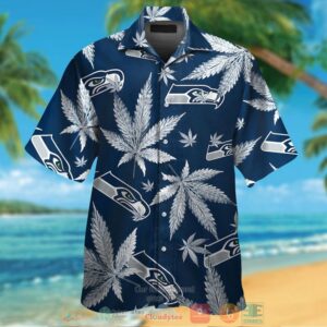 Seattle Seahawks Weed Navy Hawaii Shirt