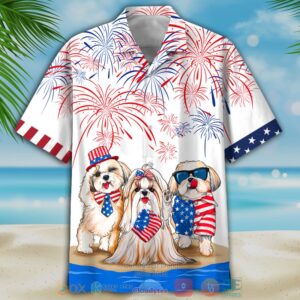 Shih Tzu Independence Day Is Coming Hawaiian Shirt
