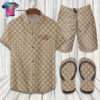 Snake Gucci Full Print Hawaiian Shirt Beach Shorts And Flip Flops