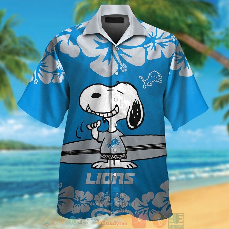 Snoopy Detroit Lions Hawaiian Shirt And Shorts Snoopy Detroit Lions Hawaiian Shirt And Shorts