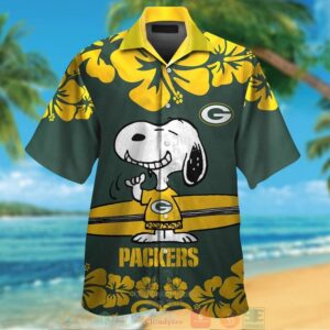 Snoopy Green Bay Packers Hawaiian Shirt And Shorts