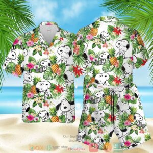 Snoopy Pineapple White Hawaiian Shirt