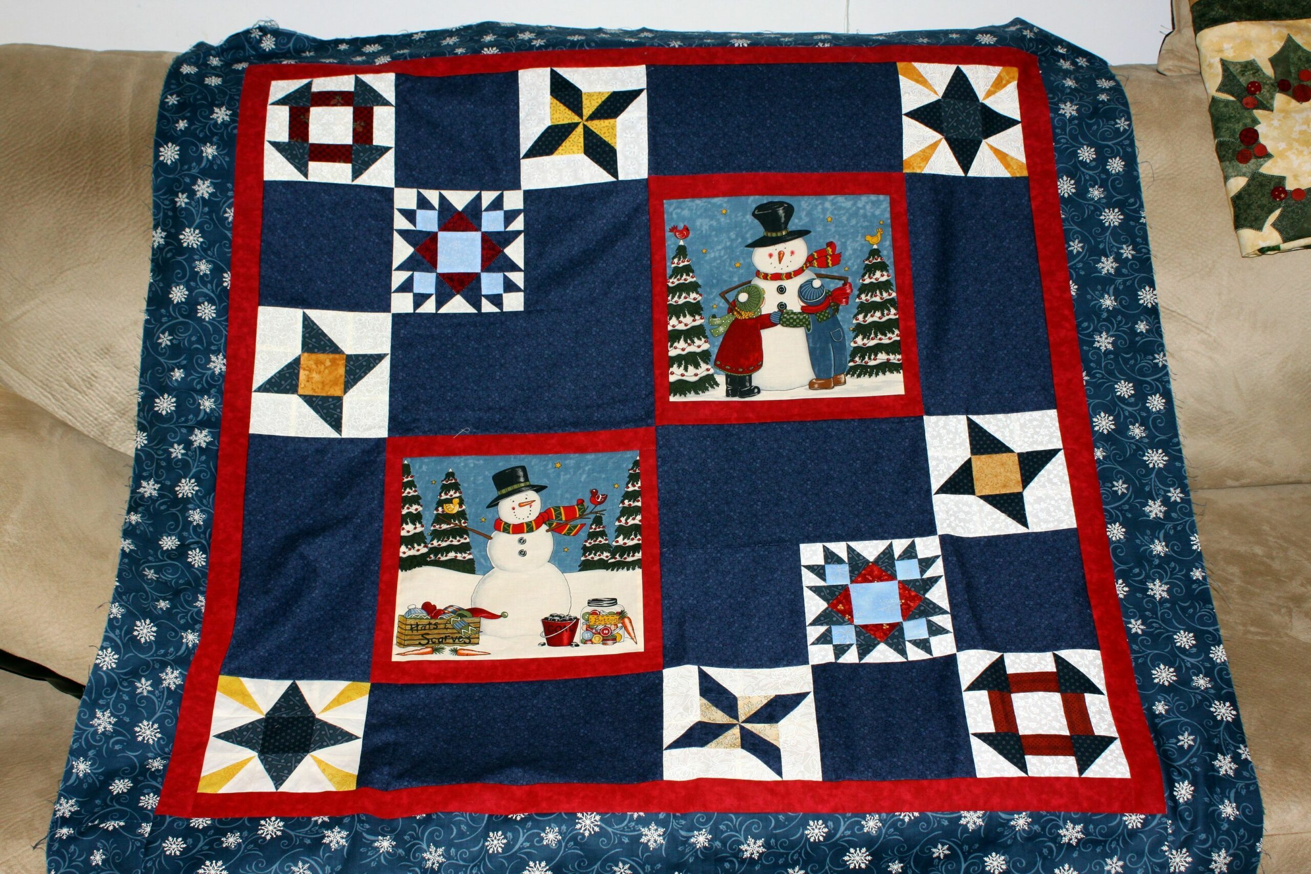 Snowman Quilt Cubki Snowman Quilt Cubki
