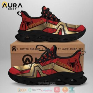 Spider Man Gold Red Clunky Sneaker Shoes