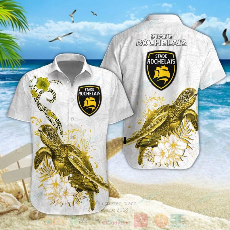 Stade Rochelais Turtle Hawaiian Shirt Stade Rochelais Turtle Hawaiian Shirt