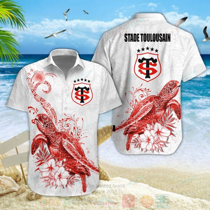 Stade Toulousain Turtle Hawaiian Shirt Stade Toulousain Turtle Hawaiian Shirt