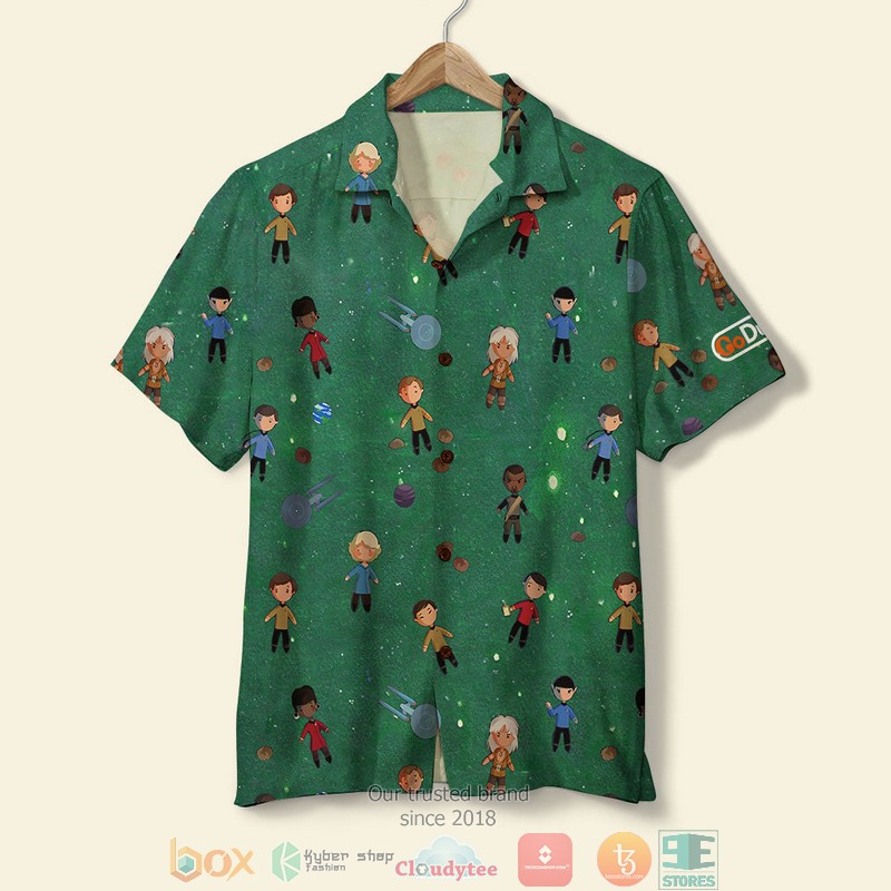 Star Trek With Green Background Hawaiian Shirt Star Trek With Green Background Hawaiian Shirt