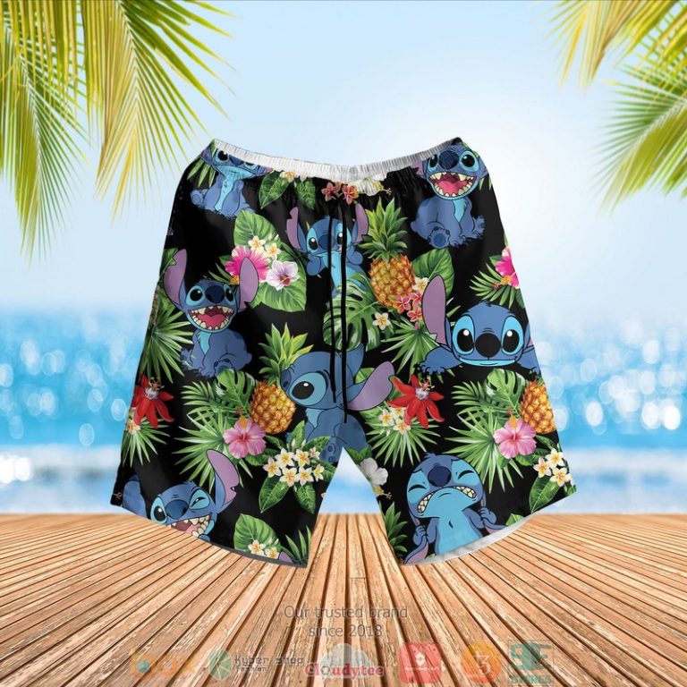 Stitch_pineapple_black_Hawaiian_Shirt_Shorts_1_2-768x768-1