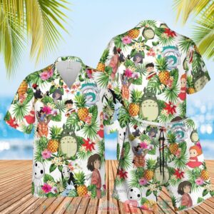 Studio Ghibli Characters Pineapple Hawaiian Shirt