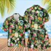 Studio Ghibli Characters Pineapple Black Hawaiian Shirt