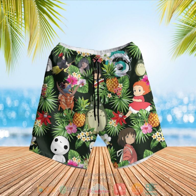Studio_Ghibli_characters_pineapple_black_Hawaiian_Shirt_Shorts_1_2-768x768-1