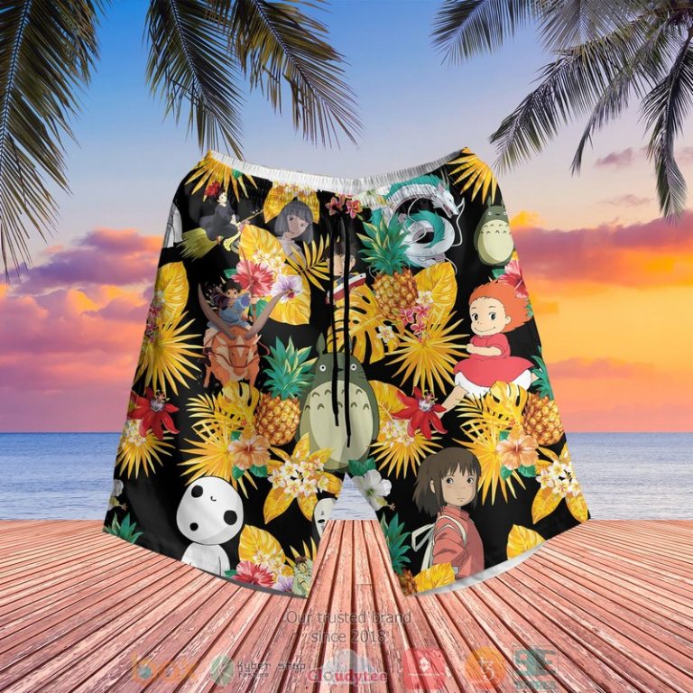 Studio_Ghibli_characters_pineapple_black_yellow_Hawaiian_Shirt_Shorts_1_2-768x768-1