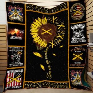 Sunflower Field Atillery Quilt Blanket 3D Quilt Blanket Dtn-Qdt00010