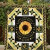 Sunflower Let It Be Quilt Blanket-3D Quilt Blanket Dml-Qvk00036
