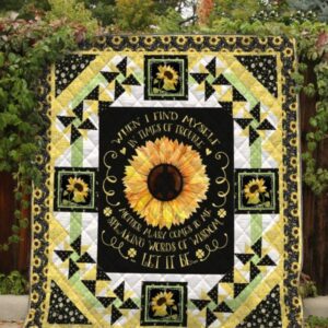 Sunflower Let It Be Quilt Blanket-3D Quilt Blanket Dml-Qvk00036