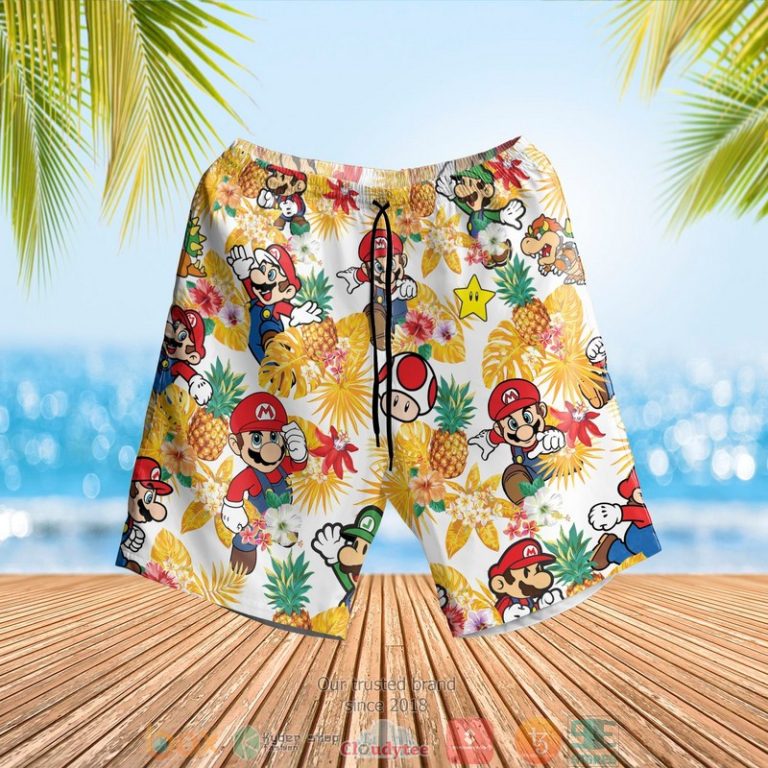 Super_Mario_pineapple_white_yellow_Hawaiian_Shirt_Shorts_1_2-768x768-1