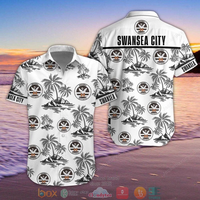 Swansea City A.F.C Hawaiian Shirt Swansea City A.F.C Hawaiian Shirt