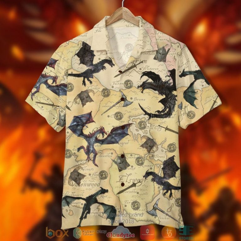 T.E.S._Game_Skyrim_The_Game_with_Dragons_and_Old_Tamriel_Map_Pattern_Hawaiian_Shirt_Shorts_1_2-768x768-1