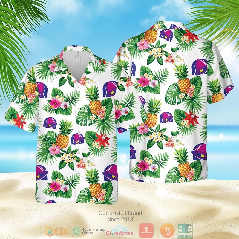 Taco Bell Logo Pineapple Hawaiian Shirt Taco Bell Logo Pineapple Hawaiian Shirt