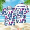 Taco Bell Pineapple White Blue Hawaiian Shirt