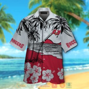 Tampa Bay Buccaneers Hibiscus Grey Hawaiian Shirt And Shorts