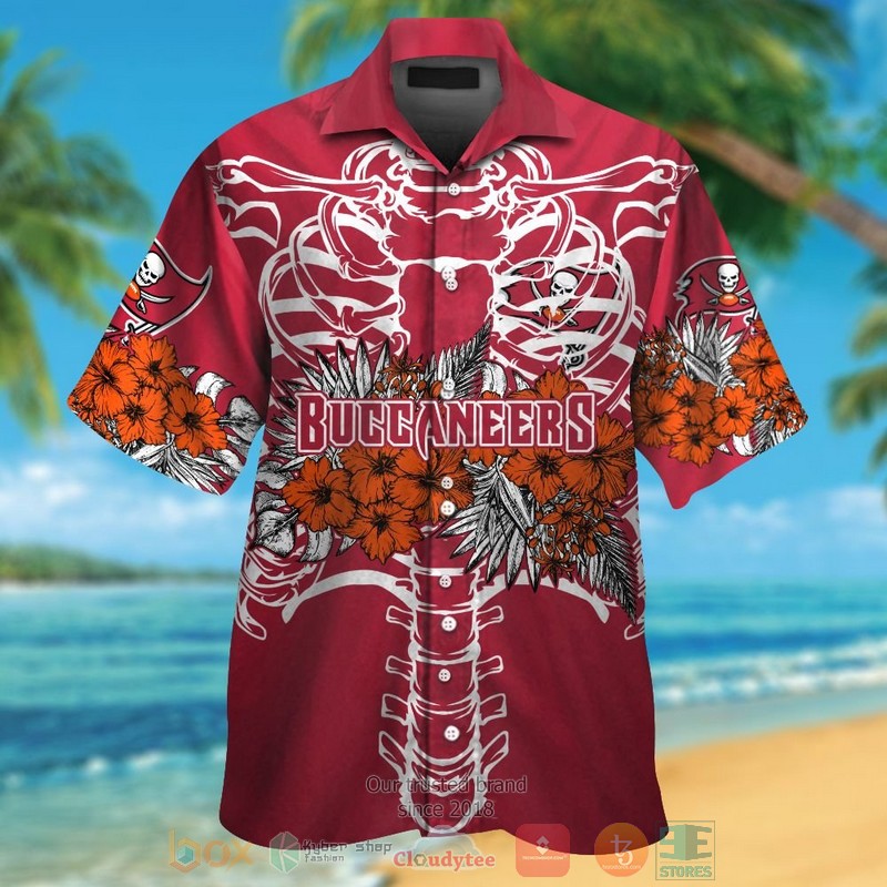 Tampa Bay Buccaneers Orange Hibiscus Red Hawaii Shirt Tampa Bay Buccaneers Orange Hibiscus Red Hawaii Shirt