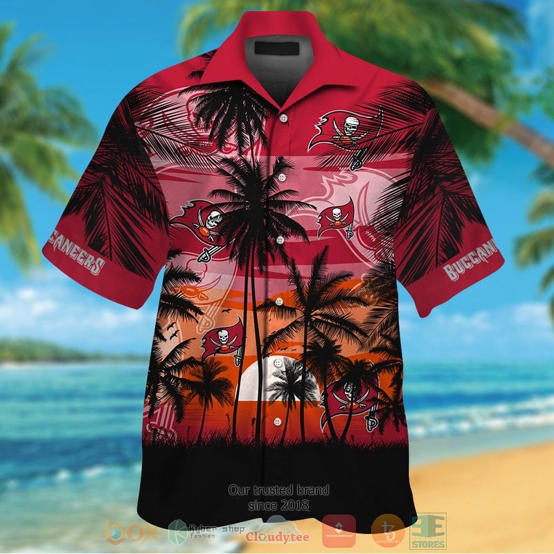 Tampa Bay Buccaneers Palm Tree Red Black Hawaii Shirt