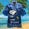 Tennessee Titans Snoopy Woodstock Hawaiian Shirt And Shorts