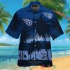 Tennessee Titans Palm Tree Dark Navy Hawaiian Shirt And Shorts