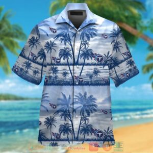 Tennessee Titans Palm Tree Light Blue Hawaiian Shirt And Shorts