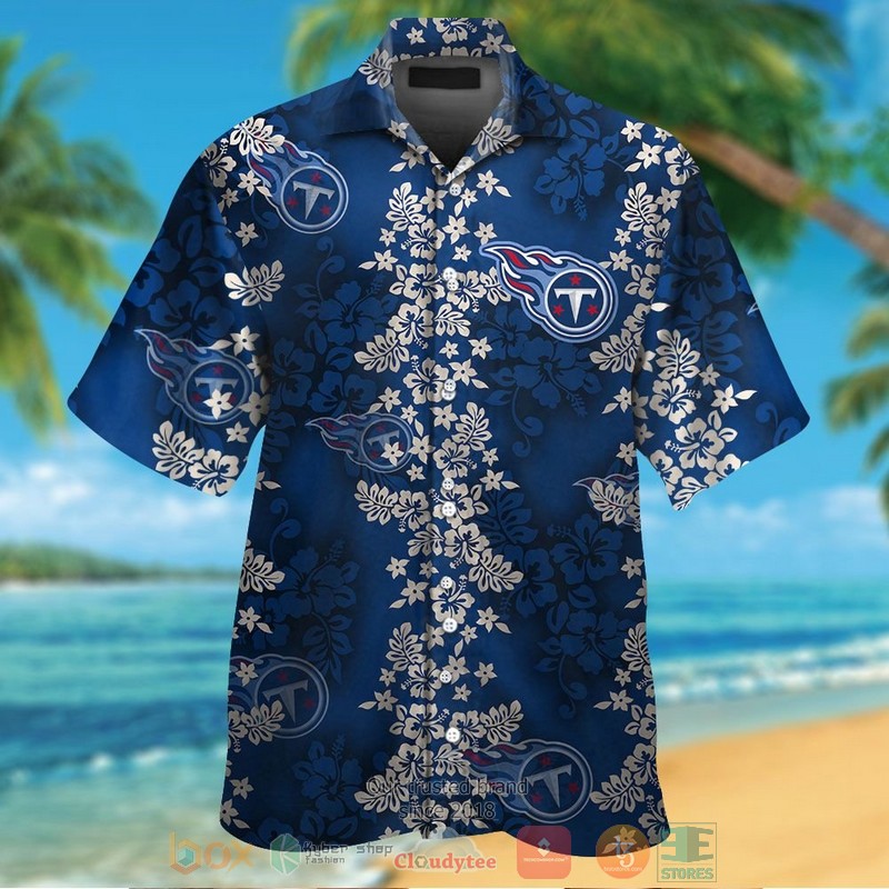 Tennessee Titans Tropical Plants Navy Hawaii Shirt Tennessee Titans Tropical Plants Navy Hawaii Shirt