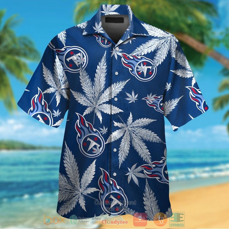 Tennessee Titans Weed Blue Hawaii Shirt Tennessee Titans Weed Blue Hawaii Shirt