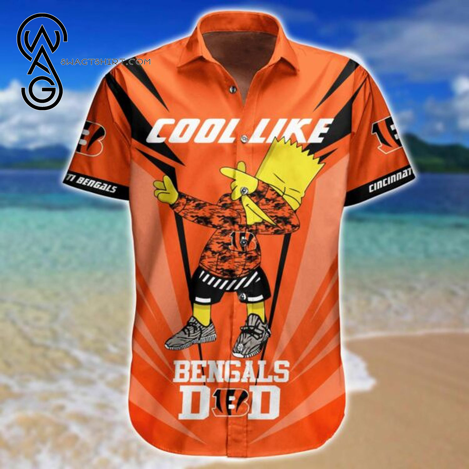 The Simpsons Cincinnati Bengals Combo Hawaiian Shirt And Shorts The Simpsons Cincinnati Bengals Combo Hawaiian Shirt And Shorts