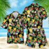 The Simpsons Characters Pineapple Black Hawaiian Shirt