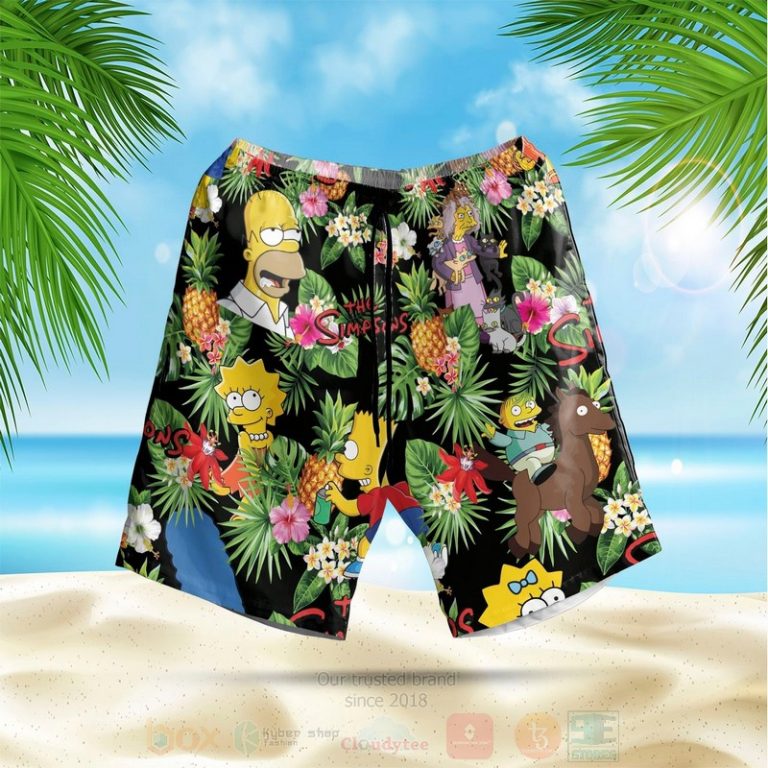 The_Simpsons_Characters_Pineapple_Black_Hawaiian_Shirt_Short_1_2-768x768-1