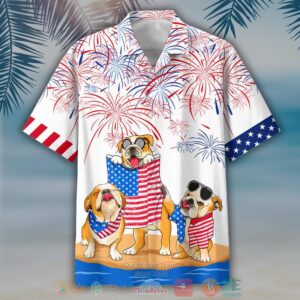 Three Bulldog Independence Day Is Coming Hawaiian Shirt